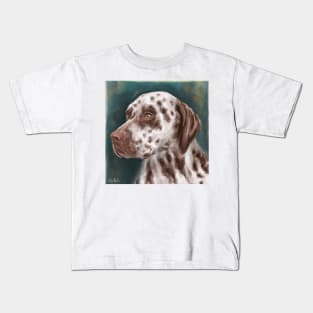 Painting of a Gorgeous Brown Spotted Dalmatian Kids T-Shirt